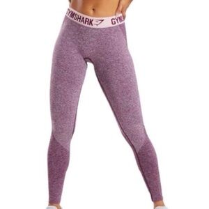 Gym Shark maroon two toned leggings size M